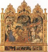 Sandro Botticelli Gentile da Fabriano,Adoration of the Magi (mk36) oil